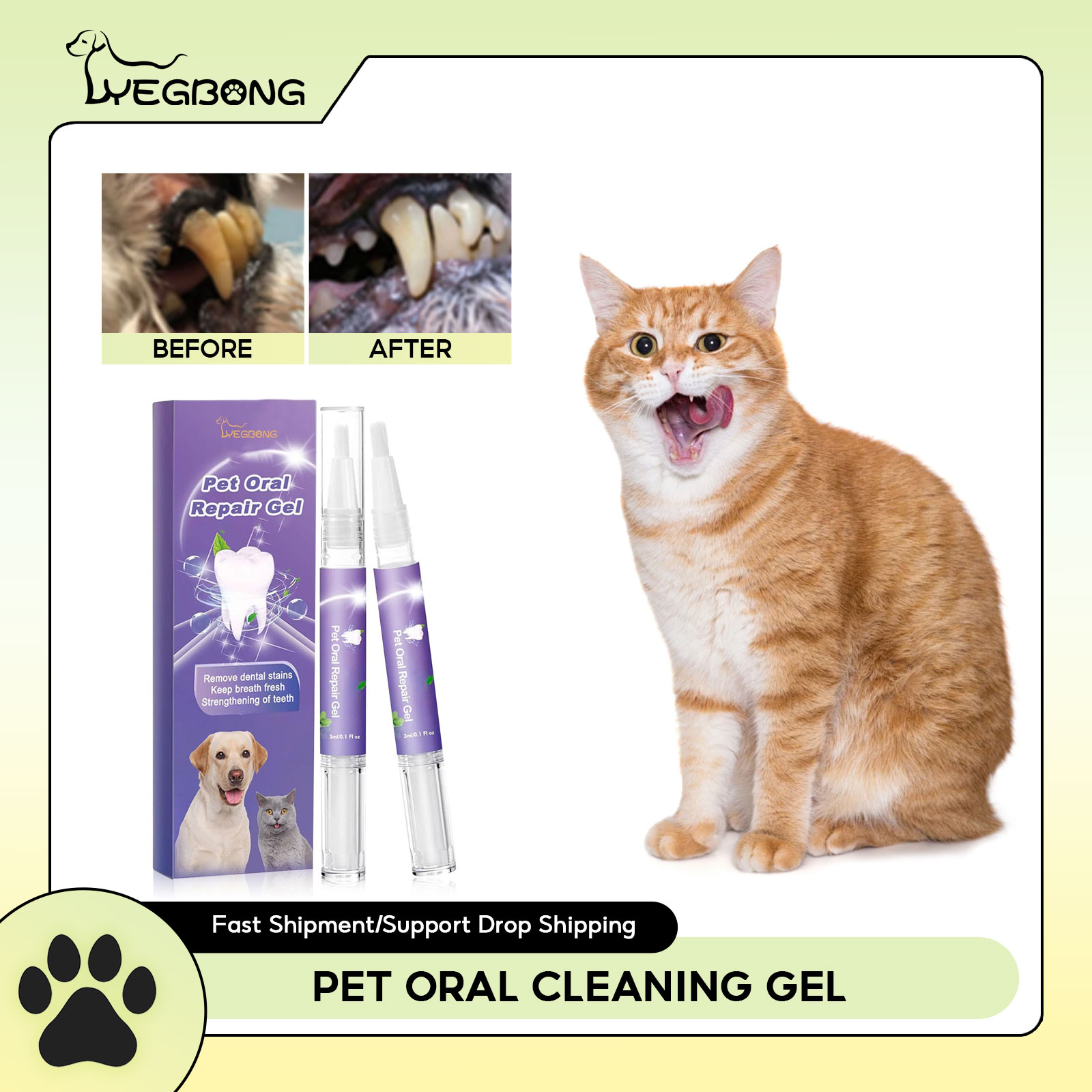 Teeth Whitening From Home - Gel perbaikan mulut hewan peliharaan, penghilang