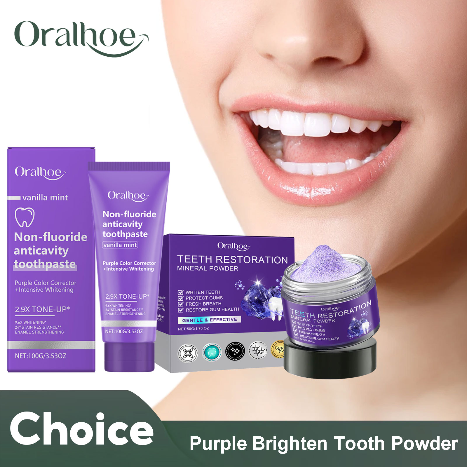Teeth Whitening At Home - Bubuk Mineral restorasi gigi, pasta gigi