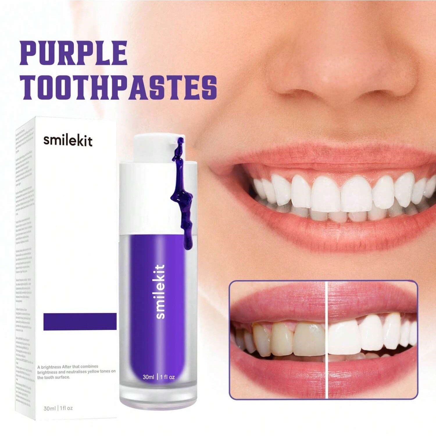 Teeth Whitening Xylitol - Serum Korektor Ungu Efektif Pasta Gigi