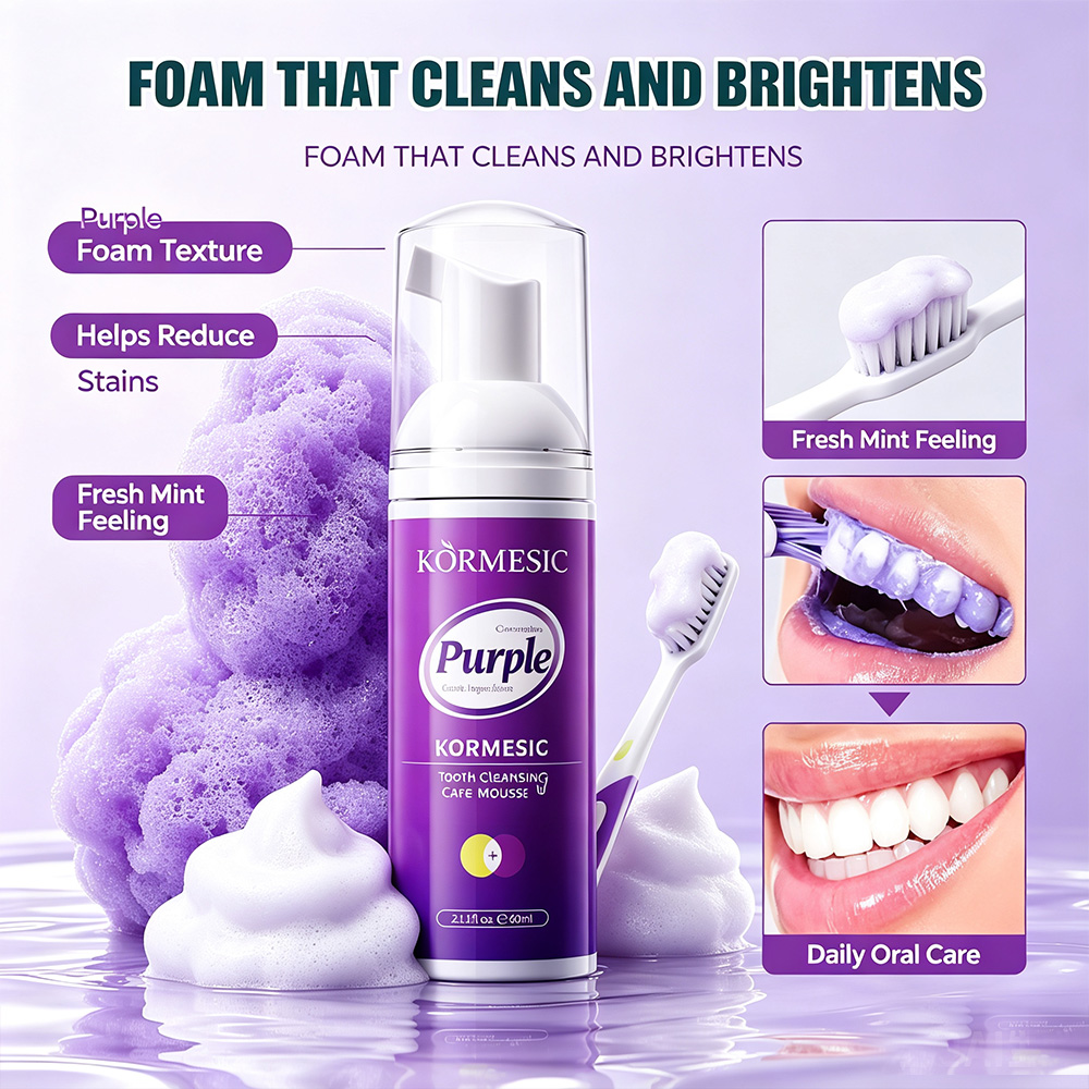 Teeth Whitening Mousse - Busa Pemutih Gigi Ungu V34 Penghilang