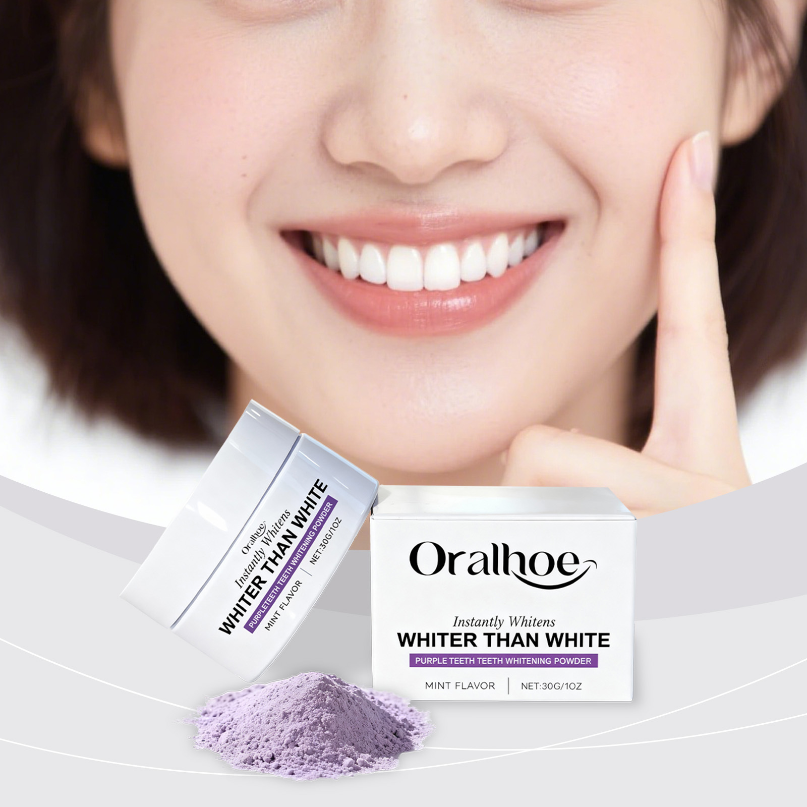 Teeth Whitening Xylitol - Bubuk Gigi Penghilang Noda Ungu Xylitol,