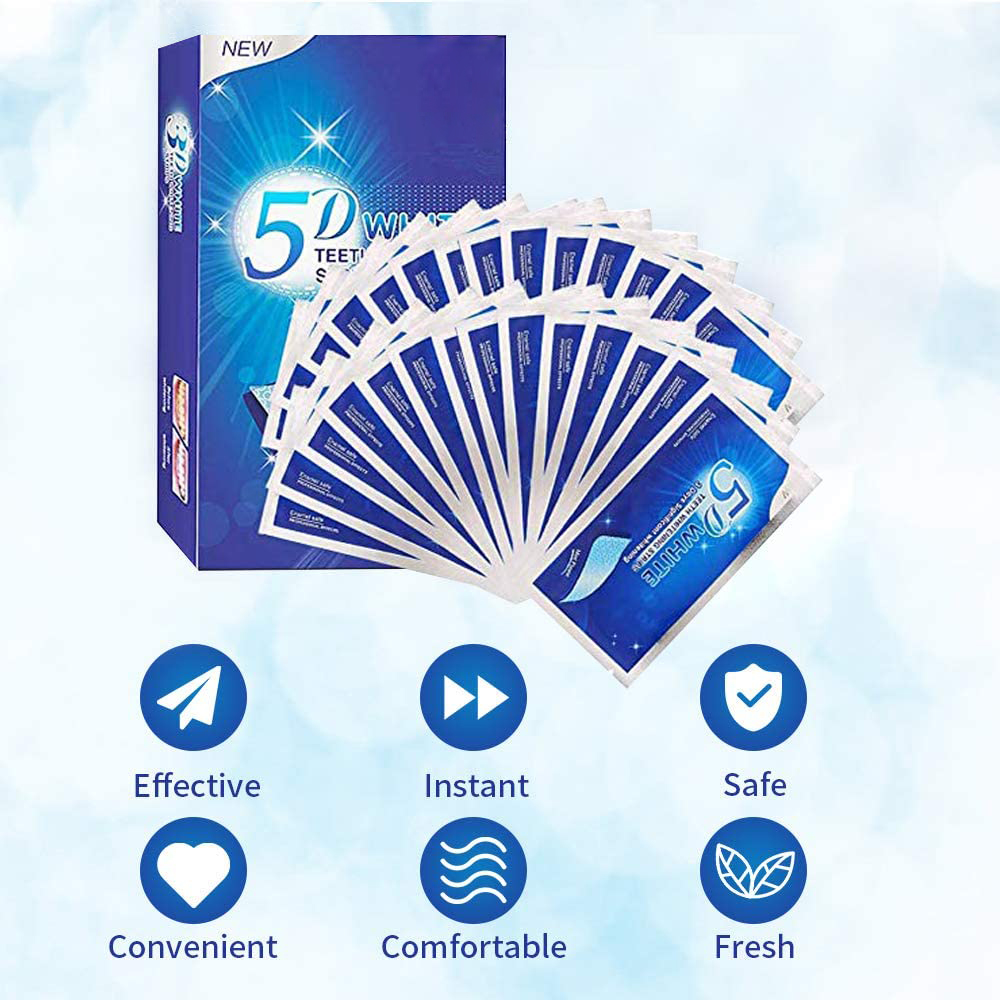 Strip Pemutih Gigi 5D Gel Pemu - Teeth Whitening Xylitol ulasan dan harga
