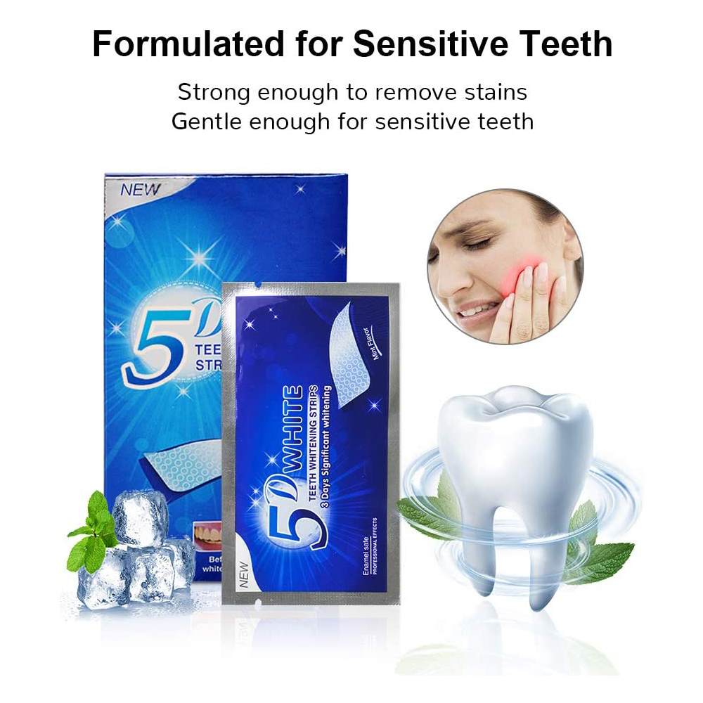 Strip Pemutih Gigi 5D Gel Pemu - Teeth Whitening Xylitol ulasan dan harga