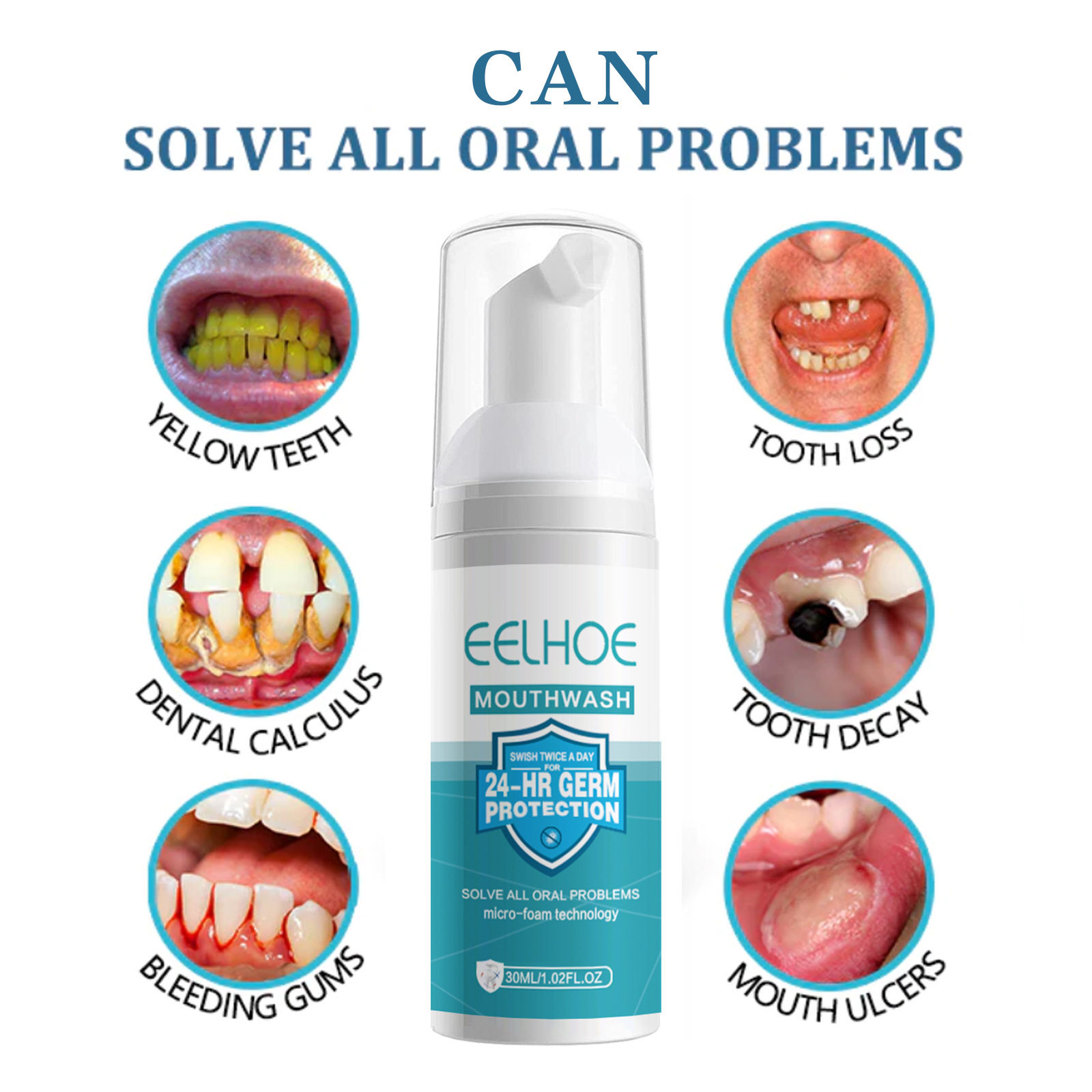 EELHOE pemutih gigi, Pembersih - Teeth Whitening Mousse ulasan dan harga