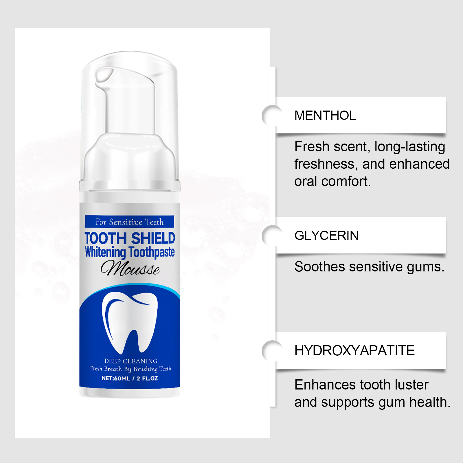 Pasta Gigi Pemutih Hydroxyapat - Teeth Whitening Mousse ulasan dan harga