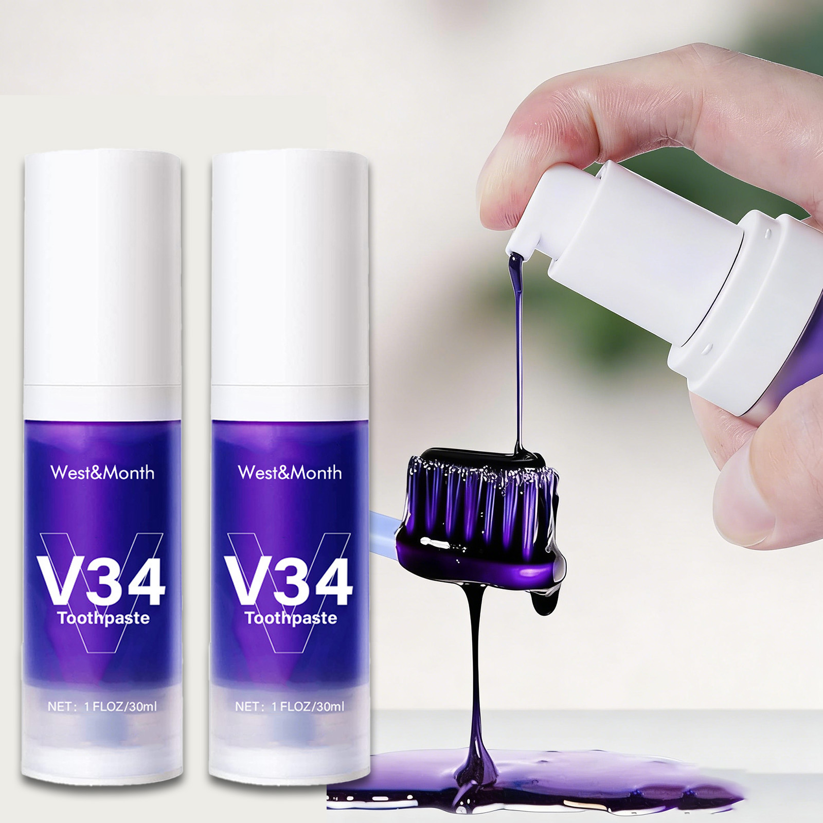 V34 Pasta Gigi Pemutih Gigi 30 - Teeth Whitening Mousse ulasan dan harga