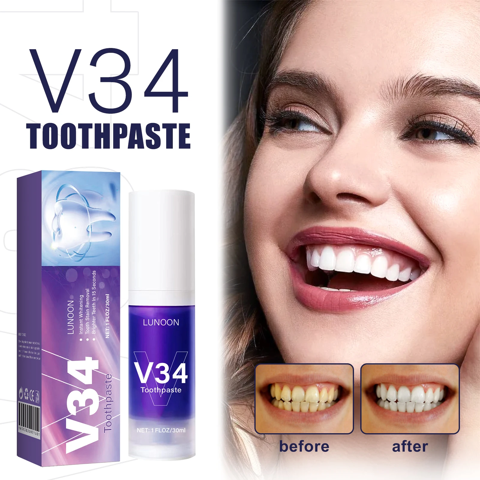 50ml Pasta Gigi Mousse Pembers - Teeth Whitening Mousse ulasan dan harga