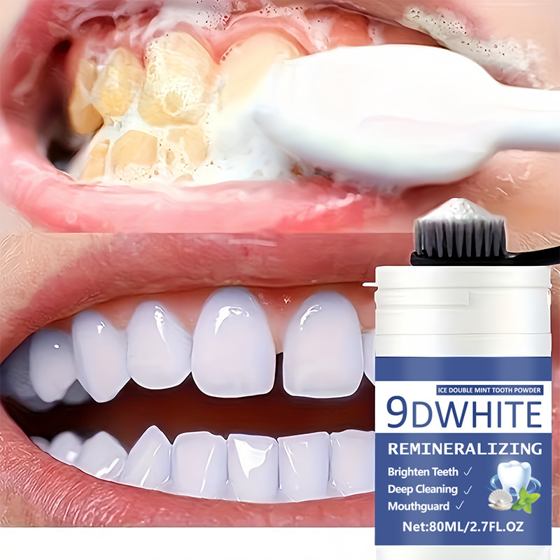 Bubuk Pemutih Gigi Ungu 9D 80m - Teeth Whitening Free ulasan dan harga