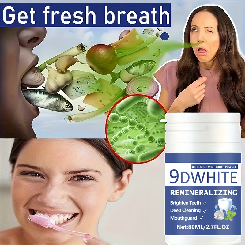 Bubuk Pemutih Gigi Ungu 9D 80m - Teeth Whitening Free ulasan dan harga