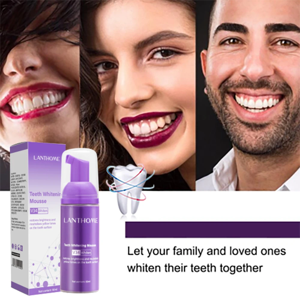 Mousse pasta gigi V34 pembersi - Teeth Whitening Mousse ulasan dan harga