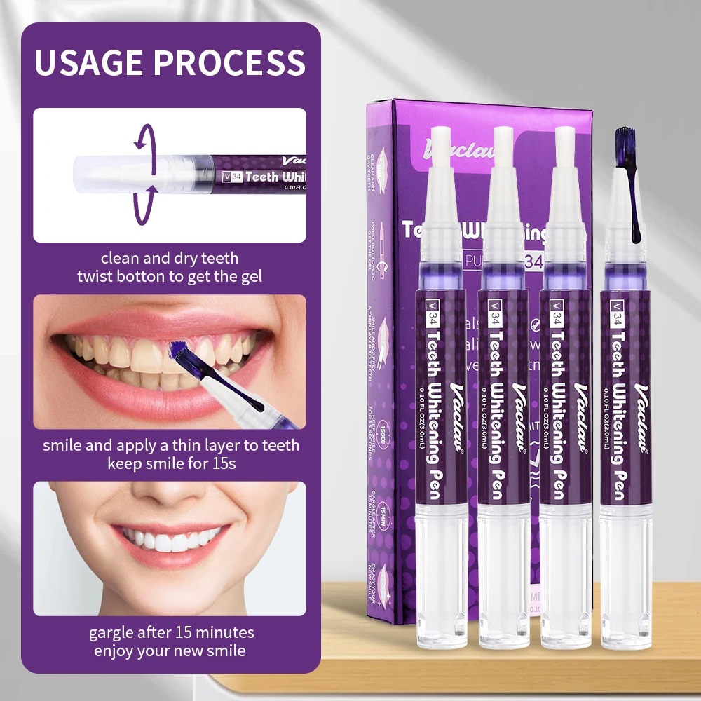 Vaclav V34 Pena Gel Pemutih Gi - Teeth Whitening From Home ulasan dan harga